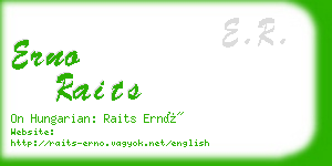 erno raits business card